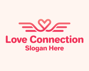 Pink Heart Wings  logo