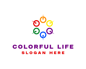 Colorful Arrow Circles logo design