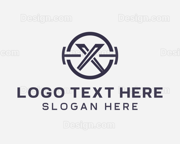 Industrial Marketing Business Letter X Logo