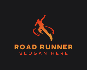 Lightning Runner Athlete logo design