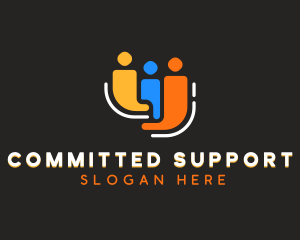 People Team Support logo design