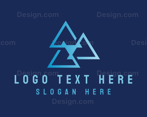 Blue Triangle Arrow Logo