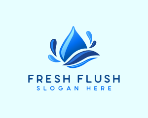 Water Droplet Splash logo design