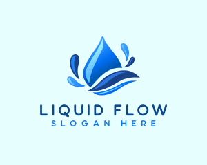 Water Droplet Splash logo design