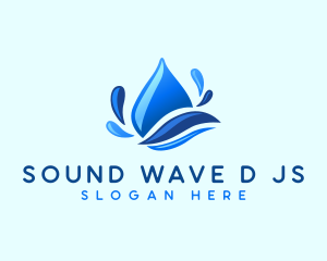 Water Droplet Splash logo design