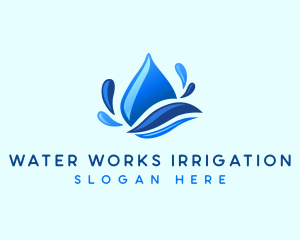 Water Droplet Splash logo design