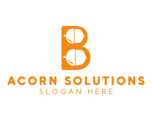 Orange Acorn B logo