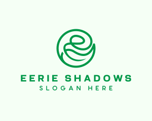 Natural Leaf Letter E logo design