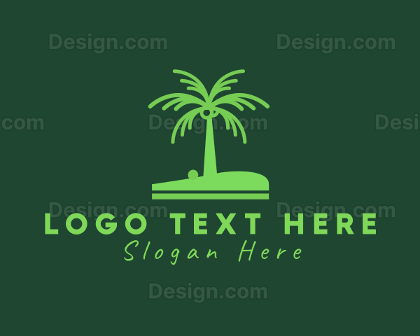 Tropical Coconut Tree Logo