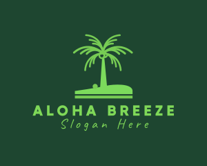 Tropical Coconut Tree logo design