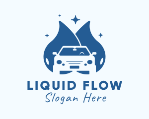 Car Wash Droplet logo design