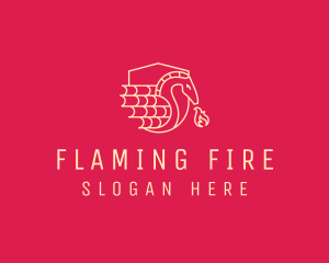 Medieval Flaming Dragon logo