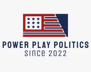 Politics Veteran Flag  logo design