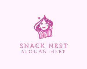 Sweet Cupcake Woman logo design