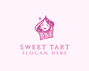 Sweet Cupcake Woman logo design