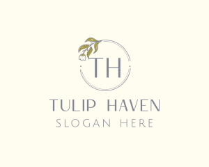 Tulip Plant Flower logo design