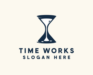 Wine Time Hourglass logo