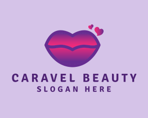 Beauty Heart Lips logo design