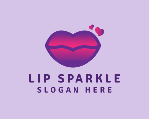 Beauty Heart Lips logo design