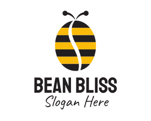 Coffee Bean Bee logo design