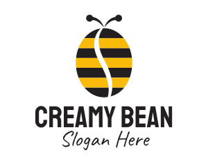 Coffee Bean Bee logo design