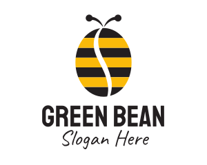 Coffee Bean Bee logo design