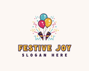 Confetti Party Festival logo design