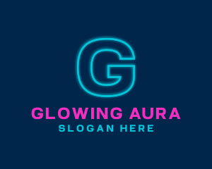 Neon Glow Club Bistro logo design