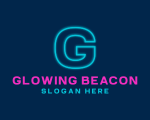 Neon Glow Club Bistro logo design