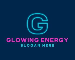 Neon Glow Club Bistro logo design