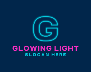 Neon Glow Club Bistro logo design