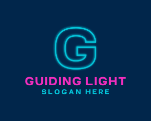 Neon Glow Club Bistro logo design