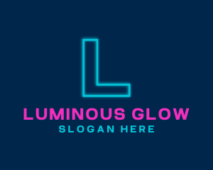 Neon Glow Club Bistro logo design