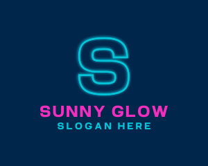 Neon Glow Club Bistro logo design