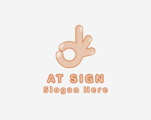 Okay Hand Sign logo design