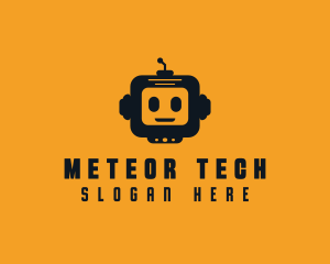 Robot Head Tech Toys logo design