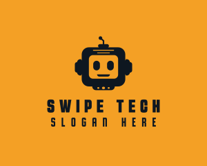 Robot Head Tech Toys logo design