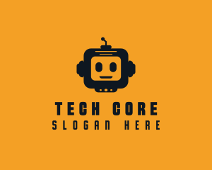 Robot Head Tech Toys logo design