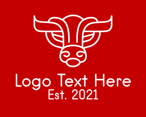 Abstract Bull Zodiac  logo