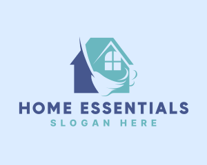 Home Cleaning Broom logo design