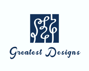 Ribbon Textile Interior Design logo design