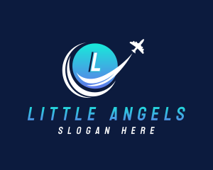 Logistics Globe Airplane Logo