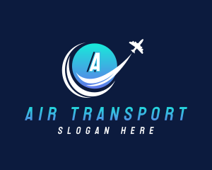 Logistics Globe Airplane logo design