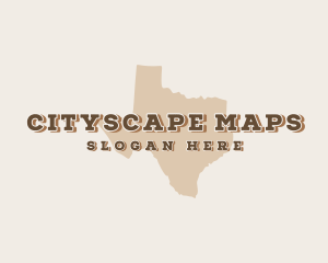 Texas State Map logo design