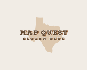 Texas State Map logo design