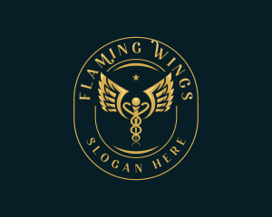 Hospital Medical Caduceus logo design