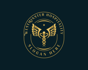 Hospital Medical Caduceus logo design