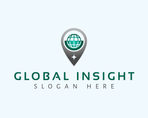 Globe Location Pin logo