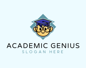 Genius Graduate Preschool Student  logo design