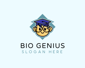 Genius Graduate Preschool Student  logo design